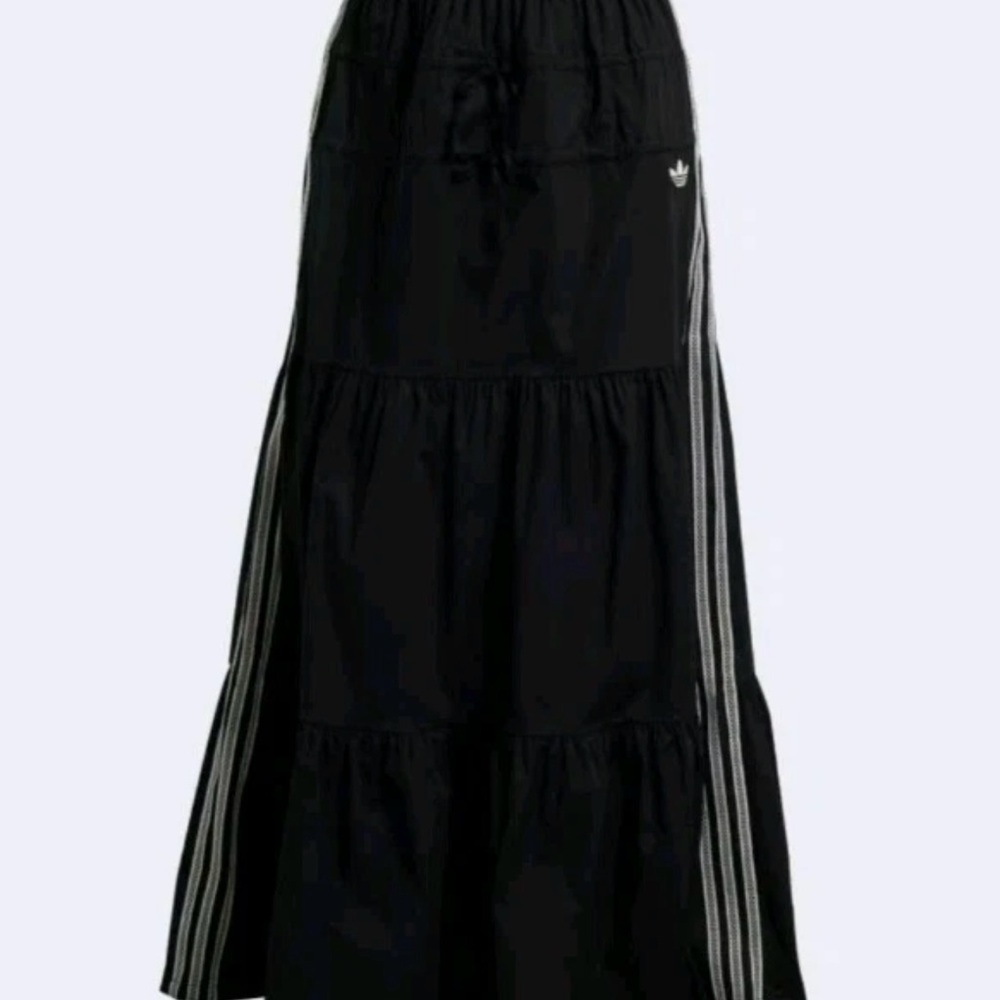 Adidas Black Maxi Skirt with Stripes